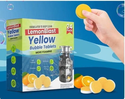 Deep Cleaning LemonBlast Yellow Bubble Tablets (24pc)